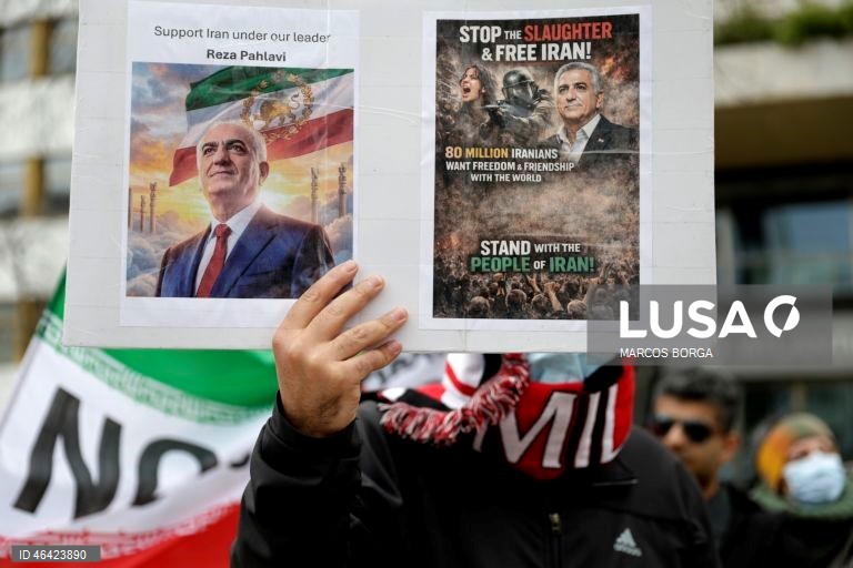 Marcha pacífica em Lisboa de apoio ao povo iraniano