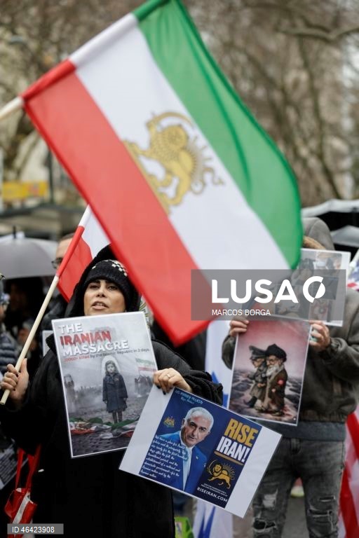 Marcha pacífica em Lisboa de apoio ao povo iraniano
