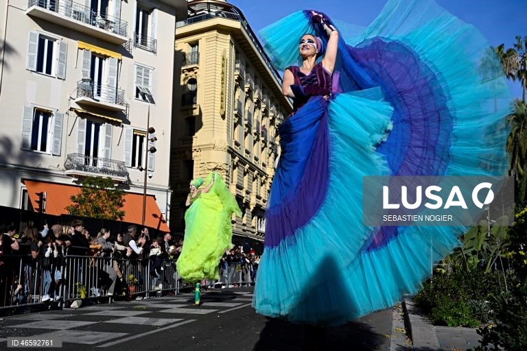 França: Desfile das Flores em Nice.