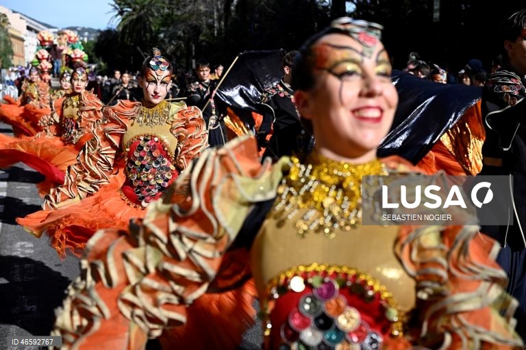 França: Desfile das Flores em Nice.