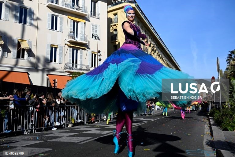 França: Desfile das Flores em Nice.