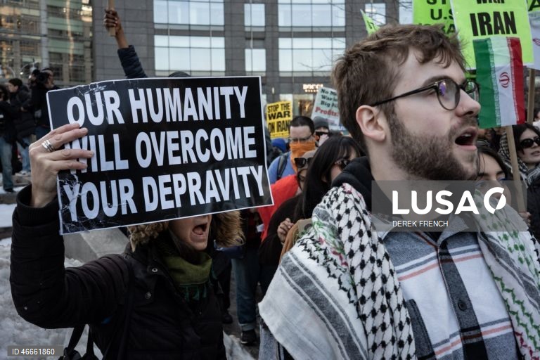 EUA: Manifestação em Nova Iorque contra a intervenção americana no Irão