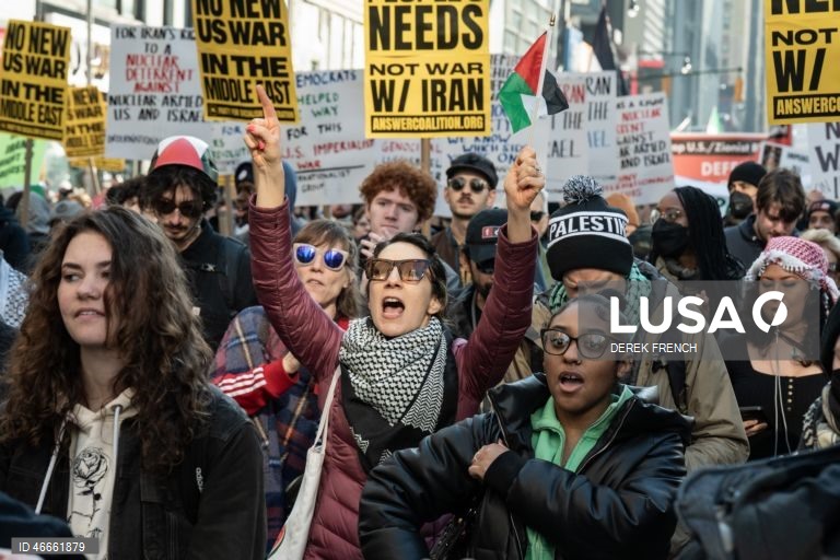 EUA: Manifestação em Nova Iorque contra a intervenção americana no Irão