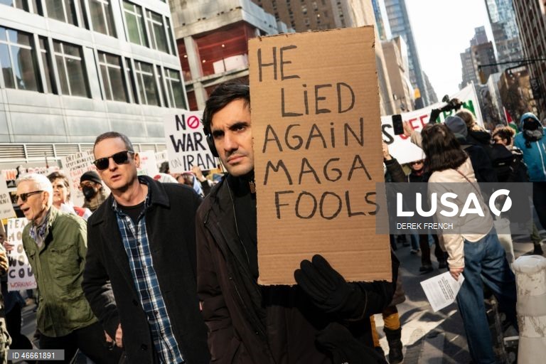 EUA: Manifestação em Nova Iorque contra a intervenção americana no Irão