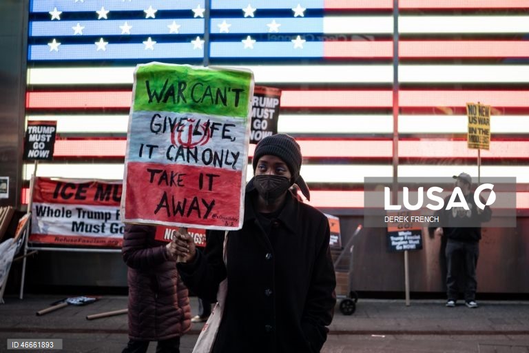 EUA: Manifestação em Nova Iorque contra a intervenção americana no Irão