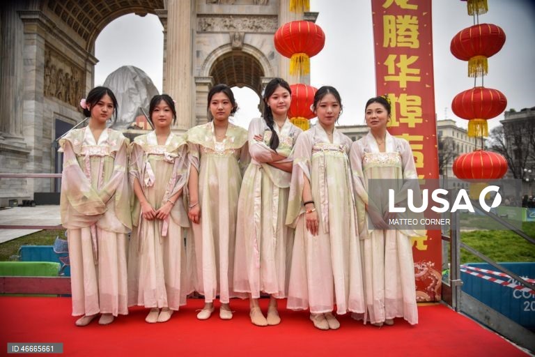 Itália: Celebrações do Ano Novo Lunar Chinês em Milão