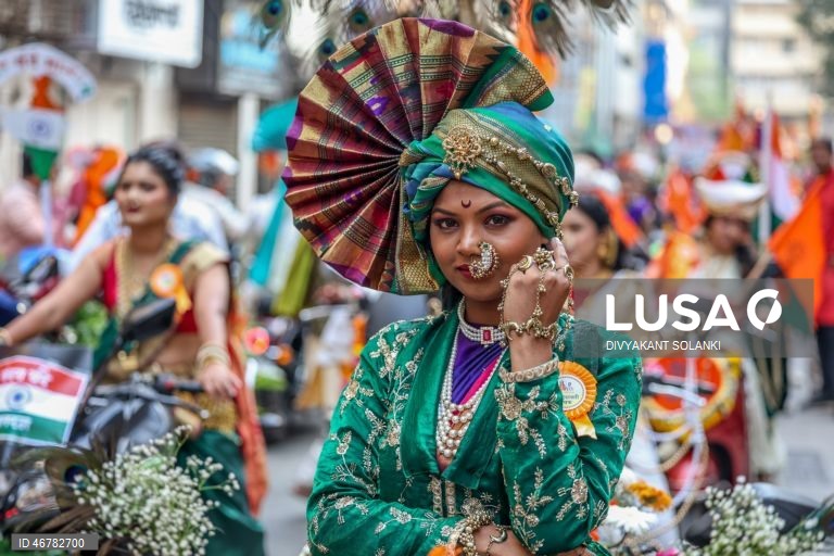 Índia: Procissão de Gudi Padwa que marca o Ano Novo de Maharashtra