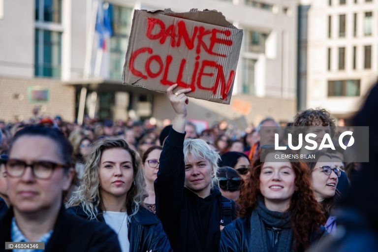 Berlim: Manifestação contra a violência digital sexualizada.