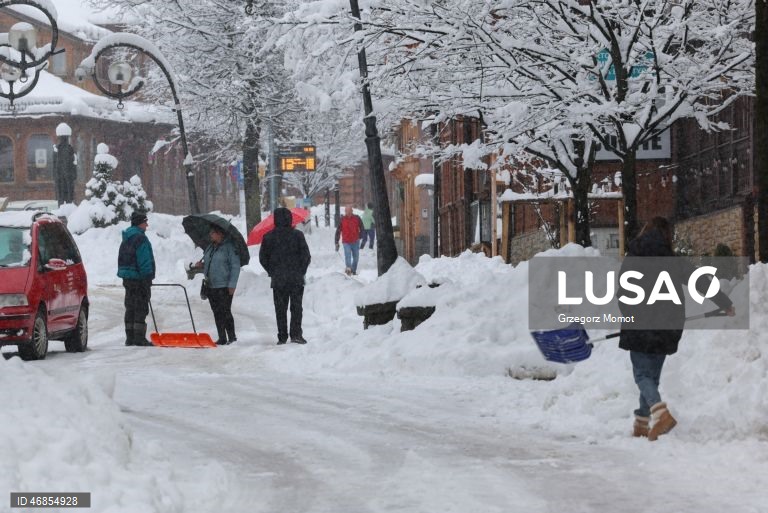 Polónia: Queda de neve em Zakopane