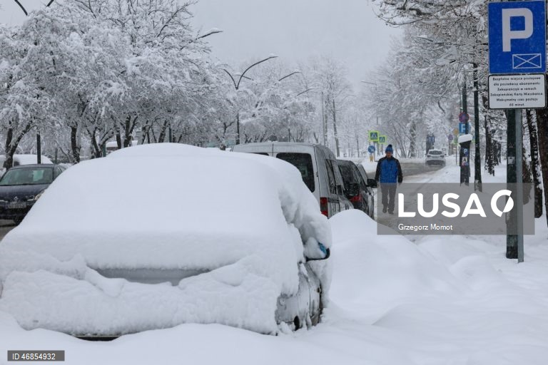 Polónia: Queda de neve em Zakopane