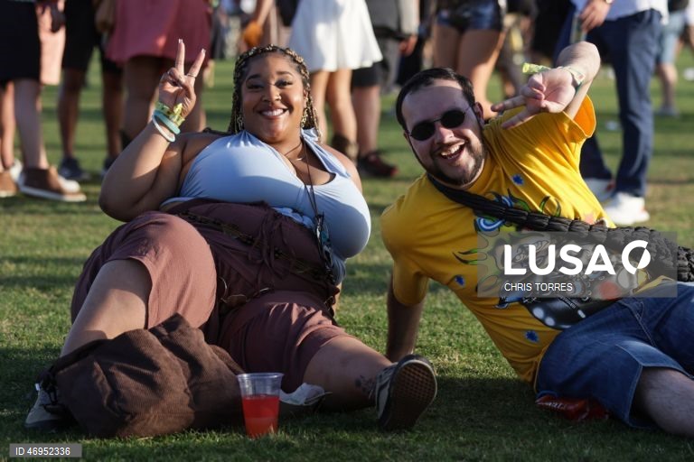 Primeiro dia do segundo fim de semana do Festival de Música e Artes de Coachella Valley de 2026, no Empire Polo Club, em Indio, Califórnia, EUA.