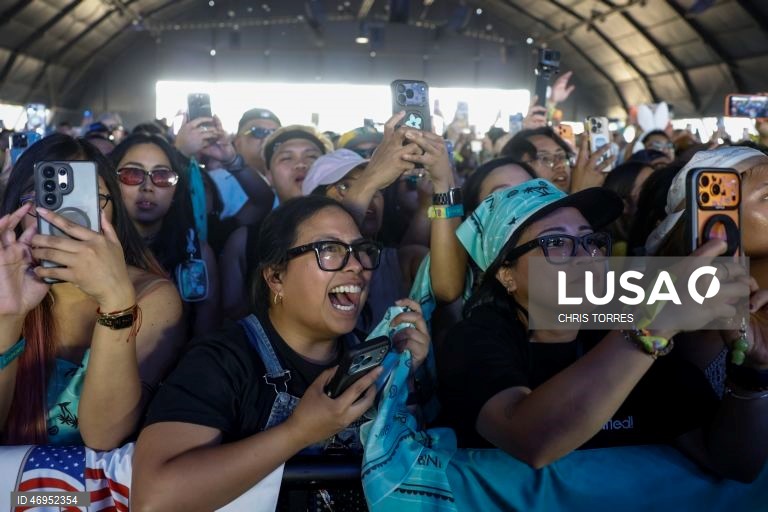 Primeiro dia do segundo fim de semana do Festival de Música e Artes de Coachella Valley de 2026, no Empire Polo Club, em Indio, Califórnia, EUA.