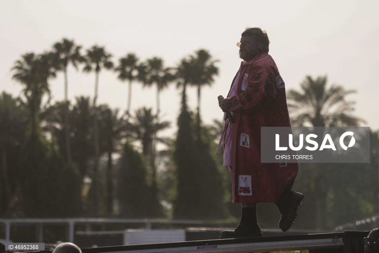Primeiro dia do segundo fim de semana do Festival de Música e Artes de Coachella Valley de 2026, no Empire Polo Club, em Indio, Califórnia, EUA.