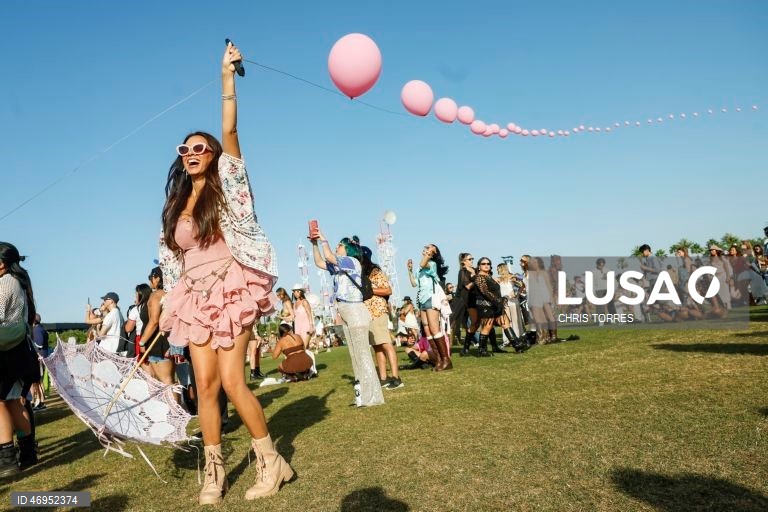 Primeiro dia do segundo fim de semana do Festival de Música e Artes de Coachella Valley de 2026, no Empire Polo Club, em Indio, Califórnia, EUA.
