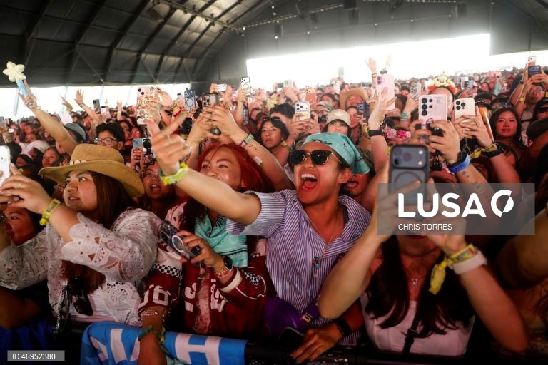 Primeiro dia do segundo fim de semana do Festival de Música e Artes de Coachella Valley de 2026, no Empire Polo Club, em Indio, Califórnia, EUA.