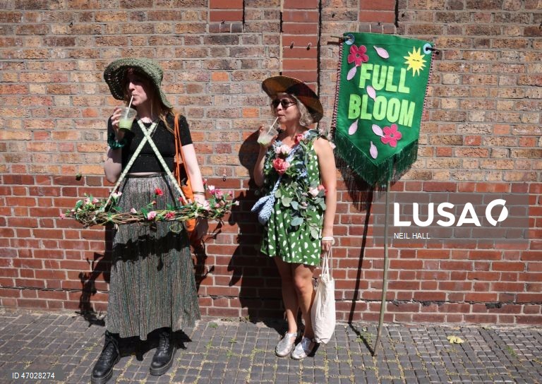 O «Jack in the Green» de Deptford celebra o 1 de maio em Londres.