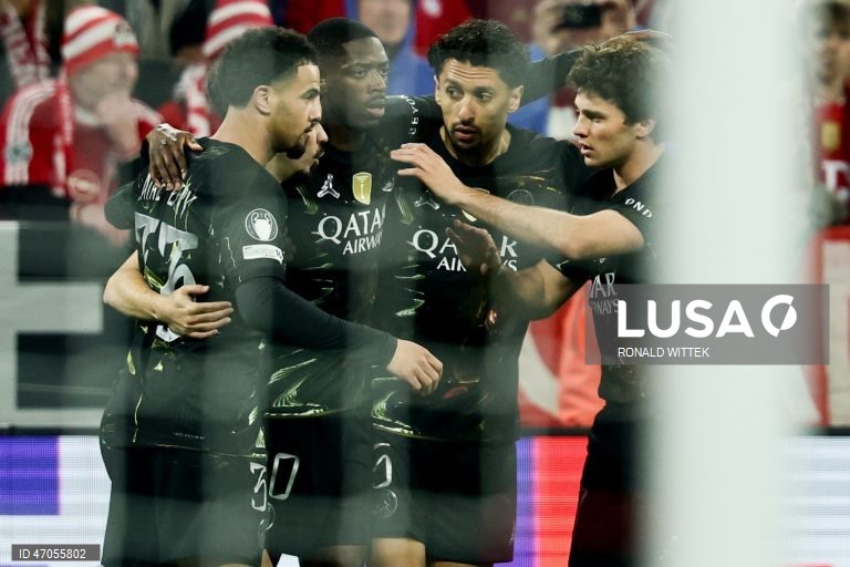 Um golo de Ousmane Dembélé permitiu hoje ao Paris Saint-Germain empatar 1-1 em Munique com o Bayern e garantir a presença na final da Liga dos Campeões de futebol, na qual vai defender o título frente ao Arsenal.