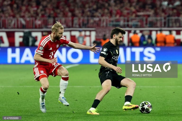 Um golo de Ousmane Dembélé permitiu hoje ao Paris Saint-Germain empatar 1-1 em Munique com o Bayern e garantir a presença na final da Liga dos Campeões de futebol, na qual vai defender o título frente ao Arsenal.