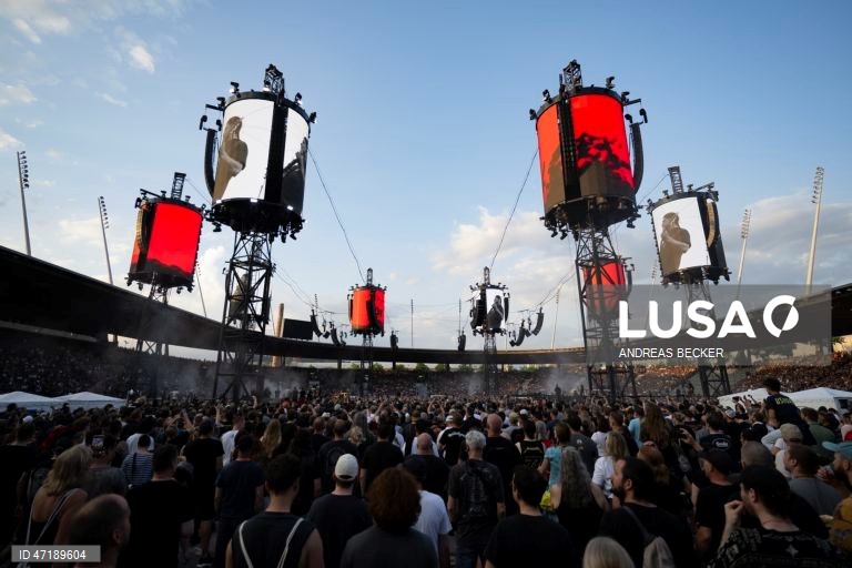 Suíça: Concerto da banda norte-americana Metallica em Zurique