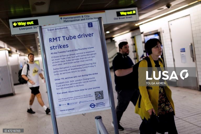 Londres: greve dos trabalhadores do metro