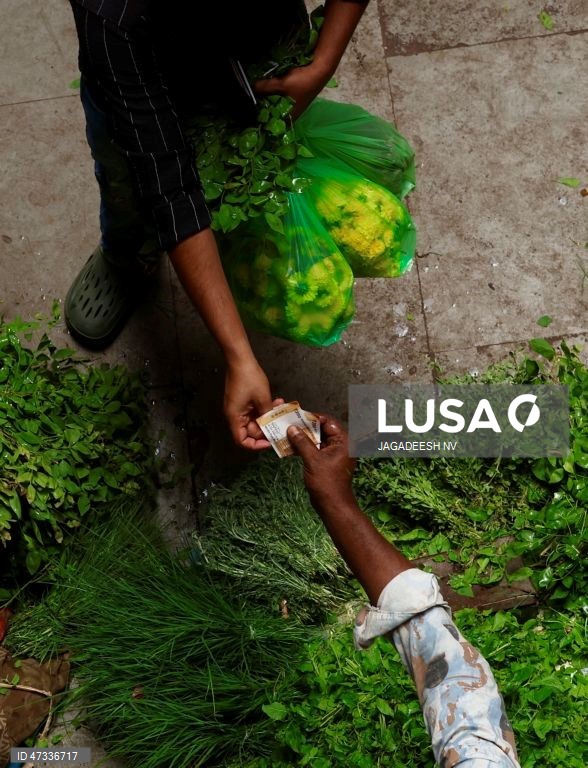 Índia: Mercado tradicional em Bangalore