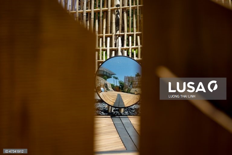 Vietname: Exposição de arquitetura em bambu em Hanoi