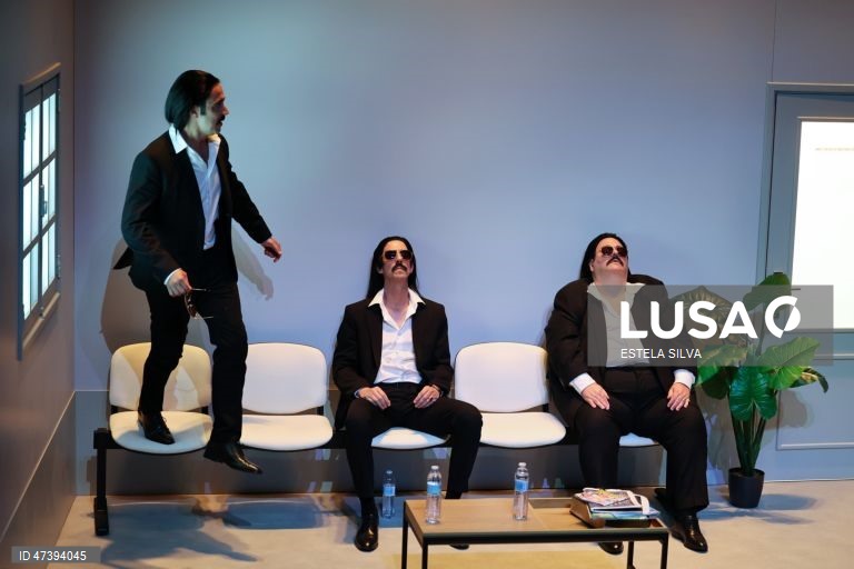 Ensaio de imprensa do espetáculo "NIck, nick, NIck, nIcK e NICk", encenado por Pedro João e Gonçalo Amorim, com estreia marcada para dia 04 de julho, no teatro Municipal de Matosinhos Constantino Nery, 02 de julho de 2026. ESTELA SILVA/LUSA
