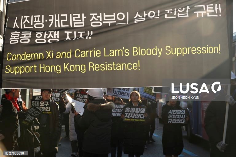 Manifestação pró-democracia em Hong Kong