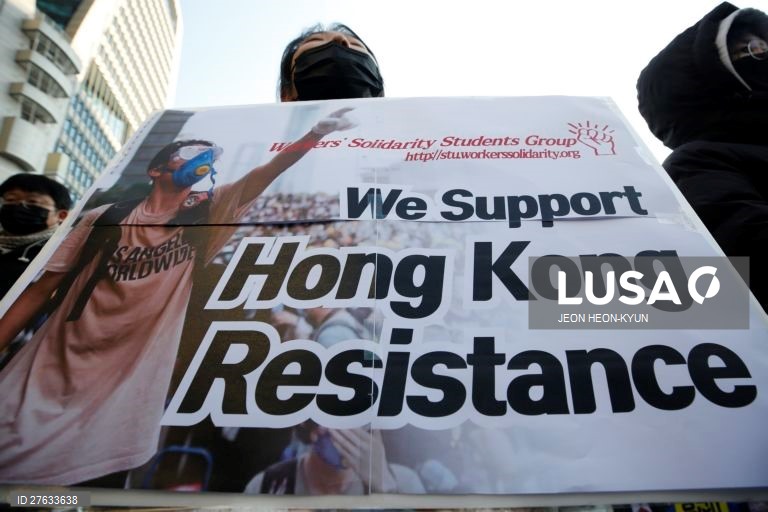 Manifestação pró-democracia em Hong Kong