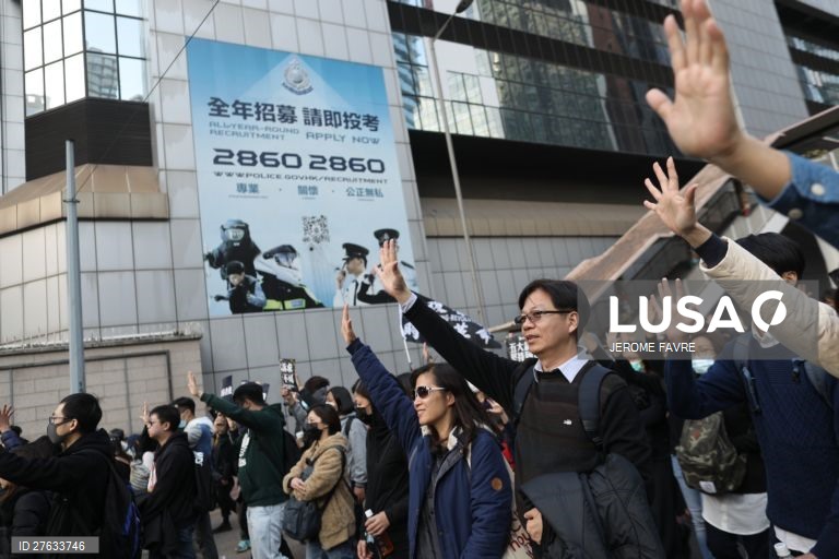 Manifestação pró-democracia em Hong Kong