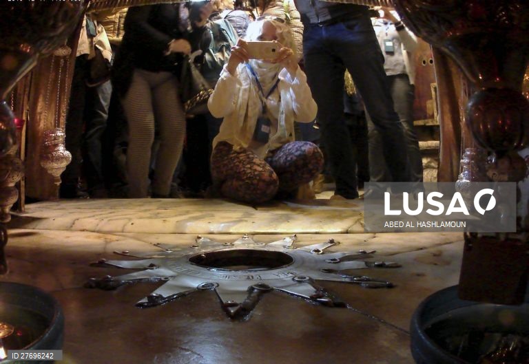 Natal na Igreja da Natividade de Belém na Palestina.