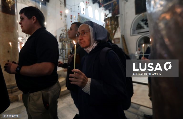 Natal na Igreja da Natividade de Belém na Palestina.