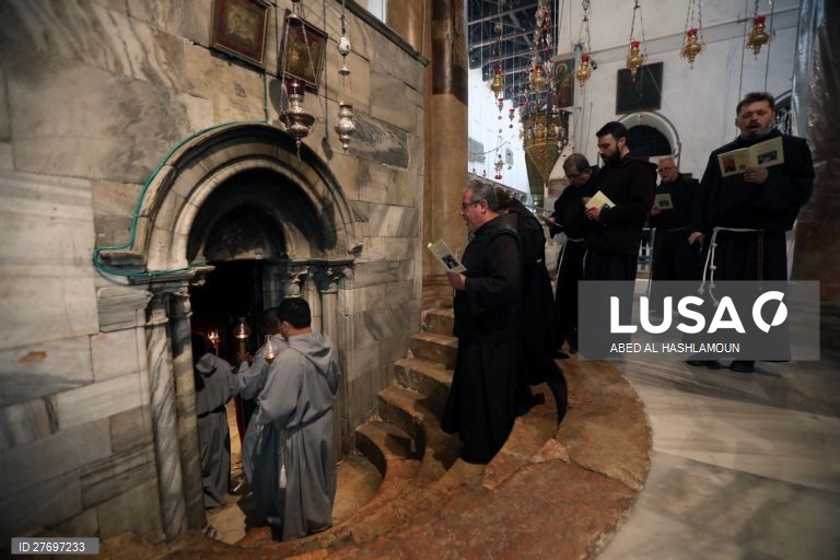 Natal na Igreja da Natividade de Belém na Palestina.