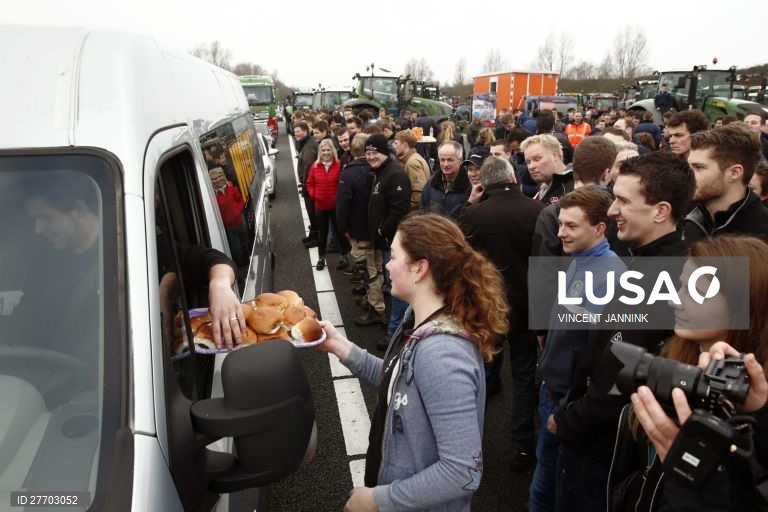Protesto dos agricultores na Holanda
