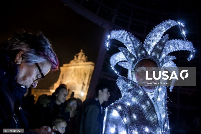 Inauguração das luzes de Natal na baixa de Lisboa. 