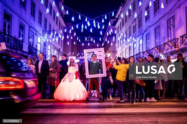 Inauguração das luzes de Natal na baixa de Lisboa. 