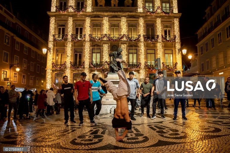 Inauguração das luzes de Natal na baixa de Lisboa. 