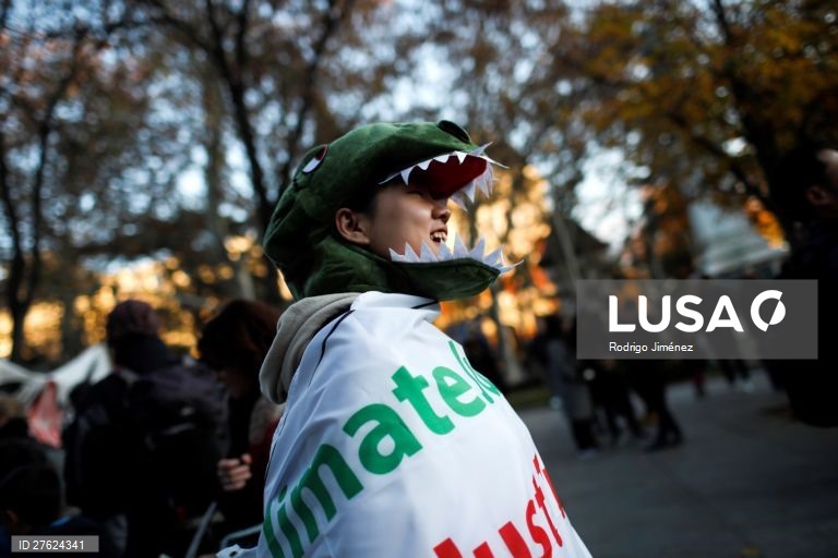 Manifestação durante a Cimeira do Clima de Madrid