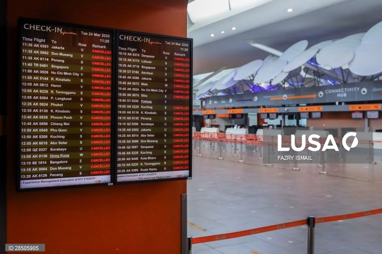 Covid-19: Aeroporto Internacional de Kuala Lumpur