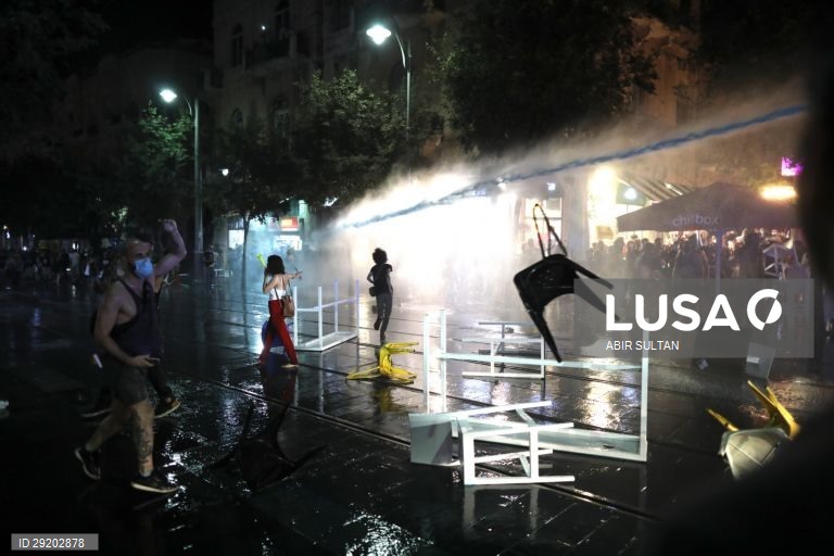 Protestos contra o primeiro-ministro israelita Benjamin Netanyahu 