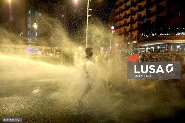 Protestos contra o primeiro-ministro israelita Benjamin Netanyahu 