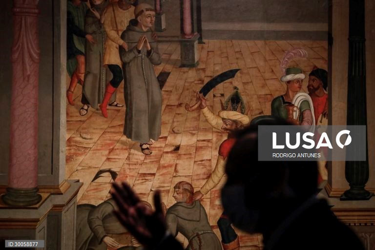 Uma obra de arte patente na exposição "Guerreiros e Mártires. O Cristianismo e o Islão na Formação de Portugal", no Museu Nacional de Arte Antiga, em Lisboa, 19 de novembro de 2020. A exposição tem estreia no 19 de novembro e vai manter-se até 28 de fevereiro 2021.  RODRIGO ANTUNES/LUSA