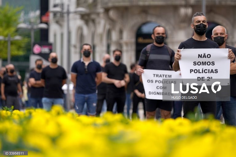 Marcha silenciosa de polícias de Braga