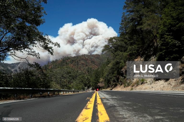 EUA: Incêndio florestal no norte da Califórnia