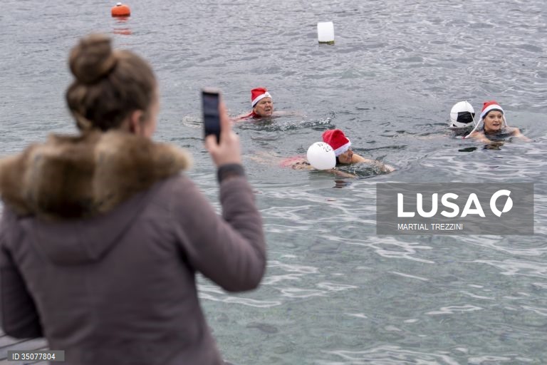 Suiça: Mergulho de Natal no Lago Leman