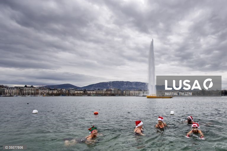 Suiça: Mergulho de Natal no Lago Leman