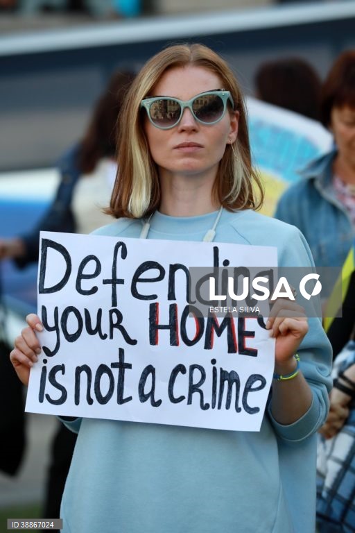 Contra-protesto de ucranianos no Porto