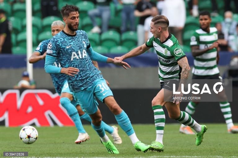 Sporting vence Tottenham, por 2-0, em jogo da Liga dos Campeões de futebol