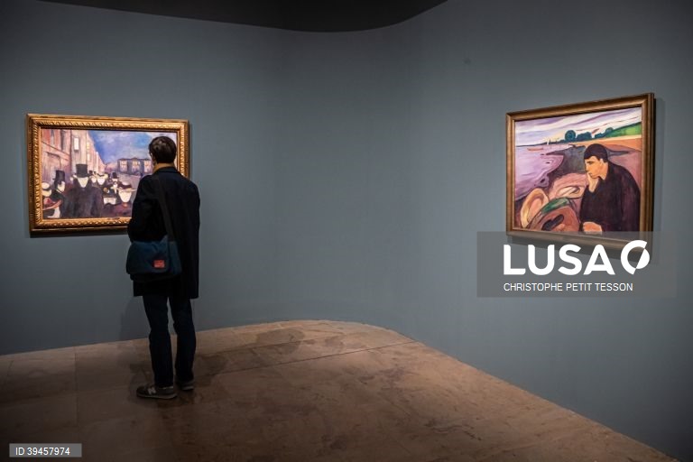 Exposição do pintor norueguês Edvard Munch no Museu d'Orsey em Paris