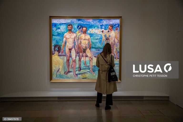 Exposição do pintor norueguês Edvard Munch no Museu d'Orsey em Paris